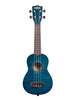 Kala Exotic Mahogany, Soprano - Transparent Blue