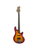 Lakland Skyline 44-02 Deluxe Quilt, 4-snarig - Cherry Sunburst Satin, palissander toets