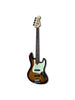 Lakland Skyline 44-60, 4-snarig – 3-Tone Sunburst, palissander toets