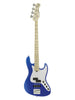 Sadowsky MetroExpress-serie, hybride PJ, 4-snarig, 21 frets – Ocean Blue Metallic, esdoornhout