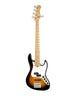 Sadowsky MetroExpress-serie, hybride PJ, 5-snarig, 21 frets - Tobacco Burst, esdoornstratrel