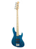 Sadowsky MetroLine, Modern Bass, 4 snaren, 24 frets, essen - Ocean Blue Trans. Satin