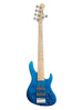 Sadowsky MetroLine, moderne basgitaar, 5 snaren, 25 frets, essenhout - Ocean Blue Trans. Satin