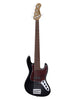 Sadowsky MetroExpress, Standard JJ, 5-snarig, fretless met lijnen, linkshandig – zwart, morado