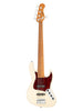 Sadowsky MetroExpress, Standard JJ, 5-snarig, fretloos met lijnen, linkshandig – Olympic White, Morado