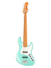 Sadowsky MetroExpress, Standard JJ, 5 snaren, 21 frets – Sage Green Metallic, esdoornhout