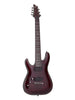 Schecter Hellraiser C-7, linkshandig – Zwarte kerssteen