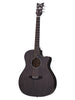 Schecter Acoustique Deluxe, cutaway – satijn, doorschijnend zwart