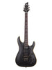 Schecter Demon 6 Floyd Rose, micro-Sustainiac – verouderd zwart satijn