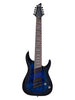 Schecter Omen Elite 8 multiscale - transparante blauwburst
