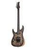 Schecter Reaper 6 Floyd Rose, micro-Sustainiac, linkshandig – Charcoal Burst
