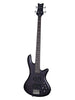 Schecter Stiletto Studio 4 - transparant zwart satijn