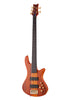 Schecter Stiletto Studio 5 Fretless, linkshandig – honingkleurige satijnafwerking