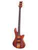 Schecter Stiletto Studio 4, mensuurlengte 863-889 mm - honingkleurige satijnafwerking