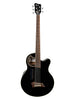 Warwick RockBass RockBass Alien Deluxe Hybrid Thinline 5 - Effen zwart satijnmatụ