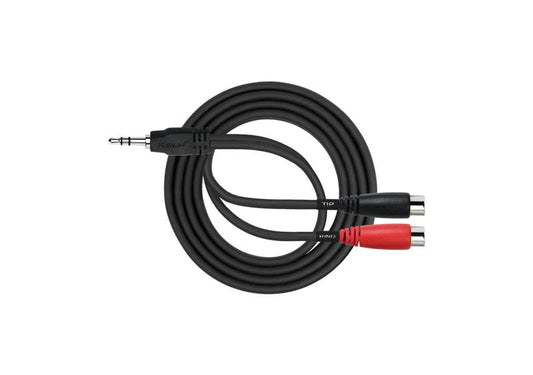 Kirlin YE367-1.5BK 3,5 mm mini-jack naar RCA-adapter
