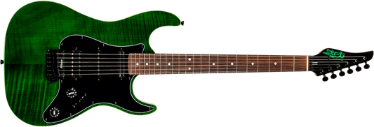 Jet Guitars JS450TGRR Tiger Transparant Groen