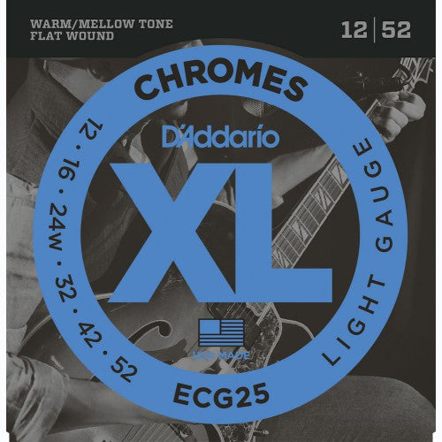 D'Addario Chromes ECG25 Light 12-52 platte schroefdraad