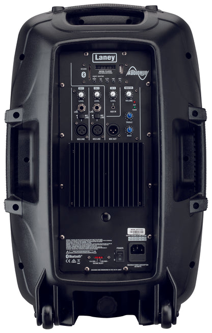 Enceinte polyvalente AH112-G2, 800W, HP 12" + compression 1", 3 canaux, lecteur média SD/USB/BLUETOOTH, 12 kg, noir