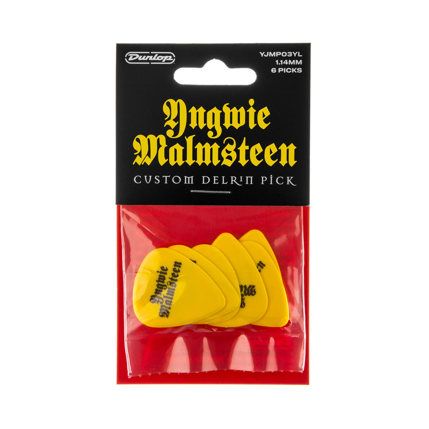 Sachet de 6 médiators Yngwie Malmsteen Custom Delrin 1.14 mm