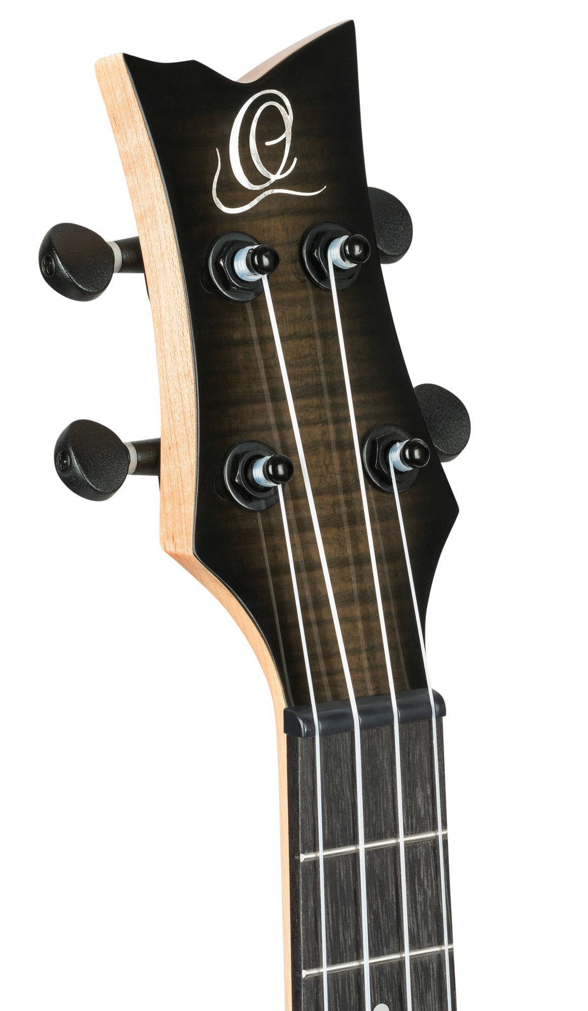 NEO-U-TGB, modèle Ténor, pan coupé, EQ MagusExpress, table érable flammé, corps okoumé, manche érable, housse, gris