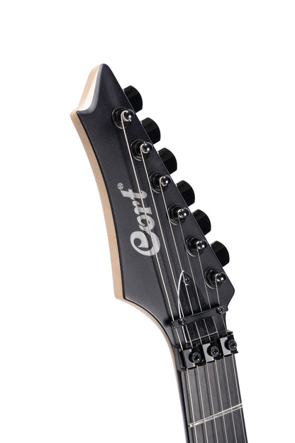 X500 Menace, corps acajou, table érable massif, manche collé 7 pièces, touche ébène, vibrato Floyd Rose, micros Seymour, noir