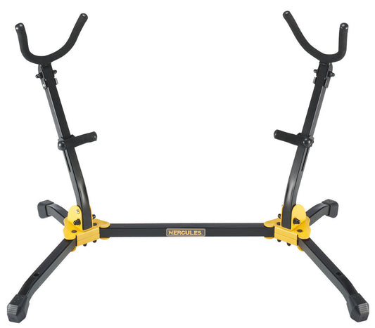 Support pliable pour 2 saxophones alto ou ténor (hauteur: 39.5 cm, poids: 1.77 kg, taille replié: 39 x 15 cm)