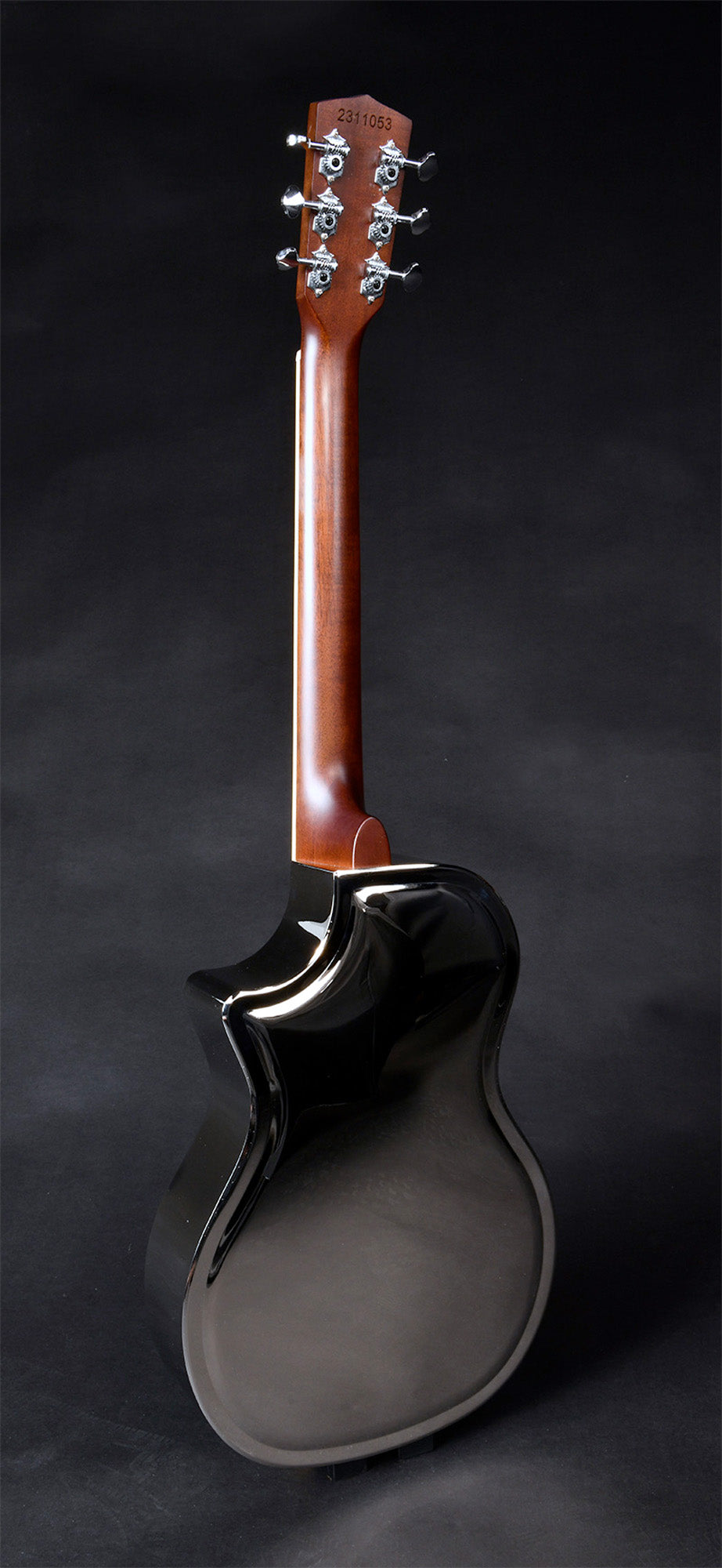 JR-994E, corps en laiton, manche acajou, touche palissandre, micro simple, nickel brillant