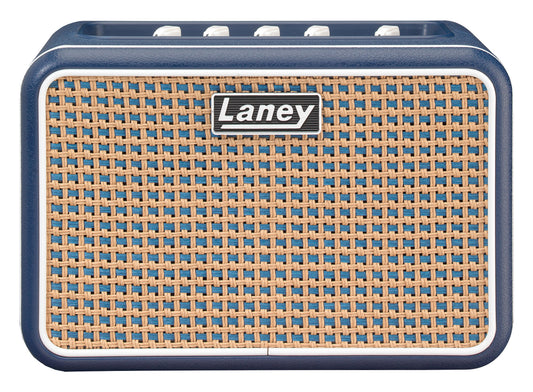 Ampli guitare MINI-STB-LI2 stéréo 2x 3W, connexion Bluetooth, look Lionheart, 2x HP 3", 2 canaux, connectique LSI, bleu