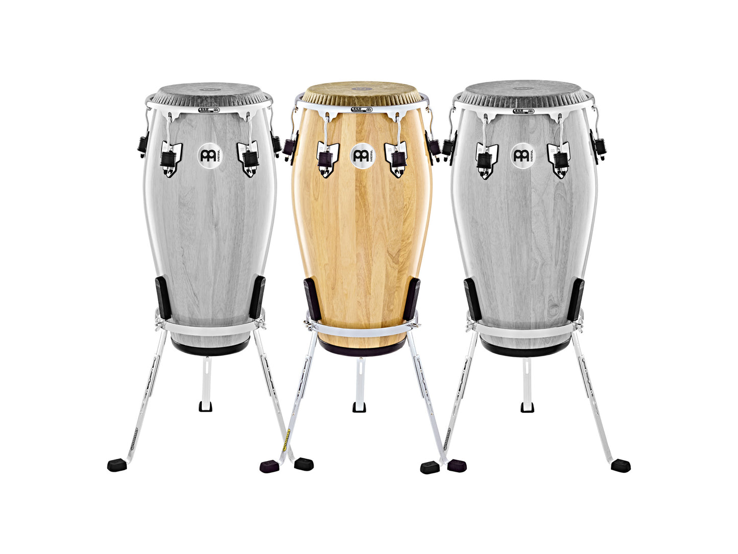 Conga Marathon exclusive 11" 3/4,  fut en Siam Oak deux plis, inclus : pieds Steely, naturel brillant
