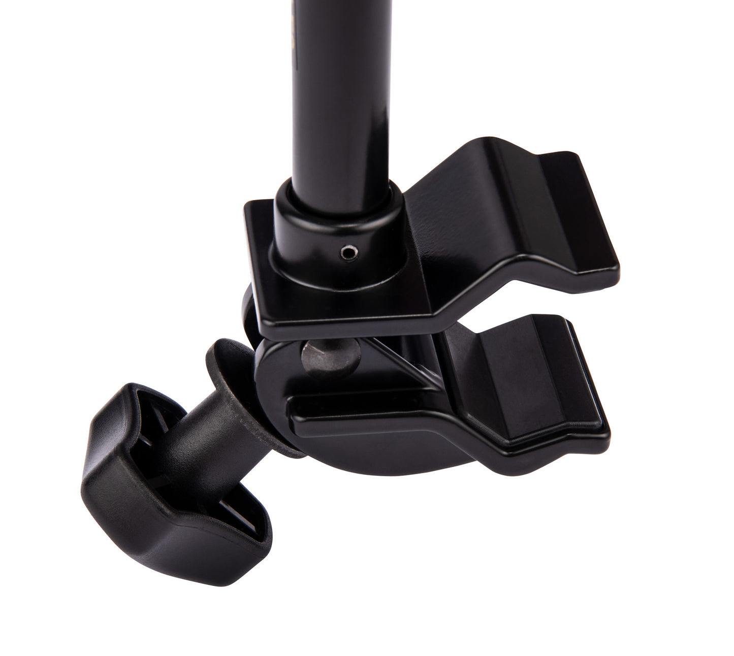 Support pour micro, attache sur pieds ronds ou carrés jusqu'à 3.5 cm d'épaisseur, noir