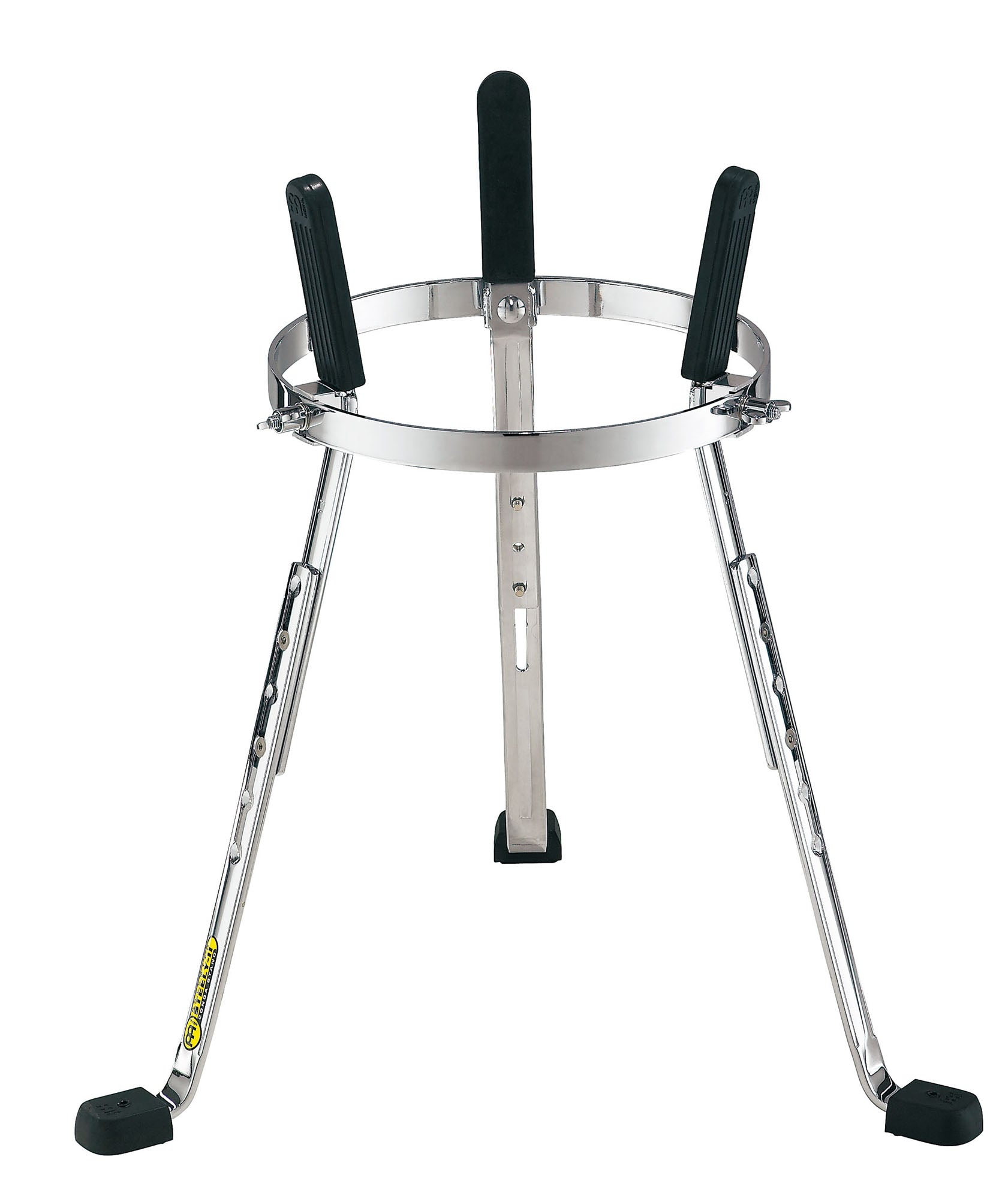 Support panier djembé Steely II, pour tous modèles de djembés, pieds en L, réglage hauteur, chromé