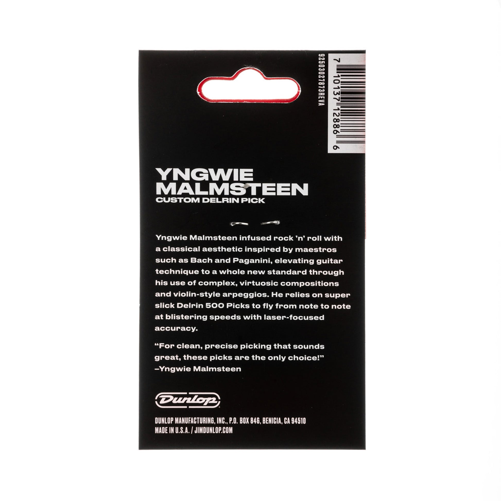 Sachet de 6 médiators Yngwie Malmsteen Custom Delrin 1.14 mm
