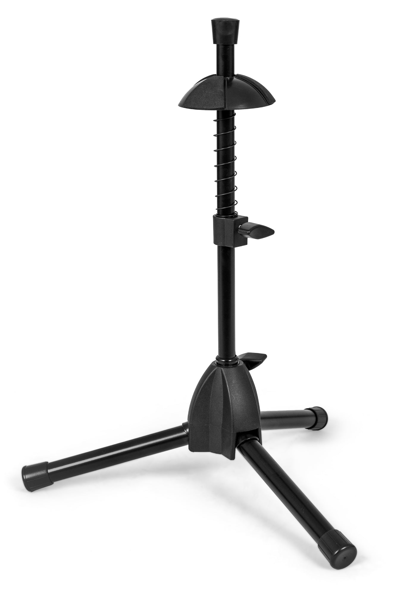 Support trompette pliable, cône avec revêtement protecteur, pieds rétractables, noir