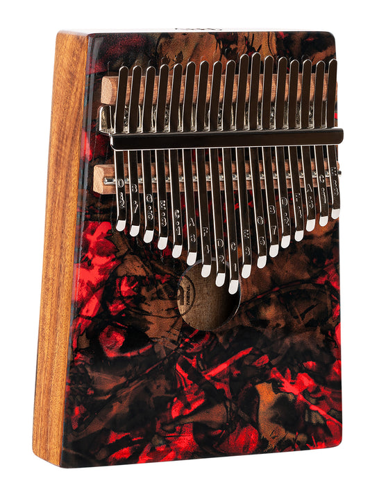 Kalimba Meinl avec rosace, 17 notes, design Lava - KA17LV