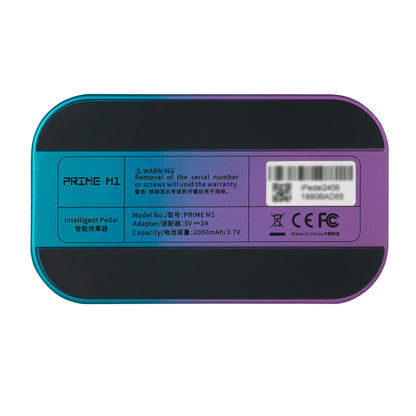 Multi-effets Prime M1, 128 effets, 21 simulations d'ampli, accordeur, boîtes à rythmes, looper, bluetooth, bleu violet pailleté