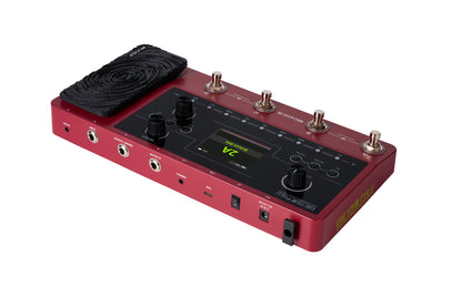 Pédalier multi-effets GE150 PRO Li, 55 simulations d'amplis haute-qualité, 26 simulations de HP (IR), batterie lithium, rouge