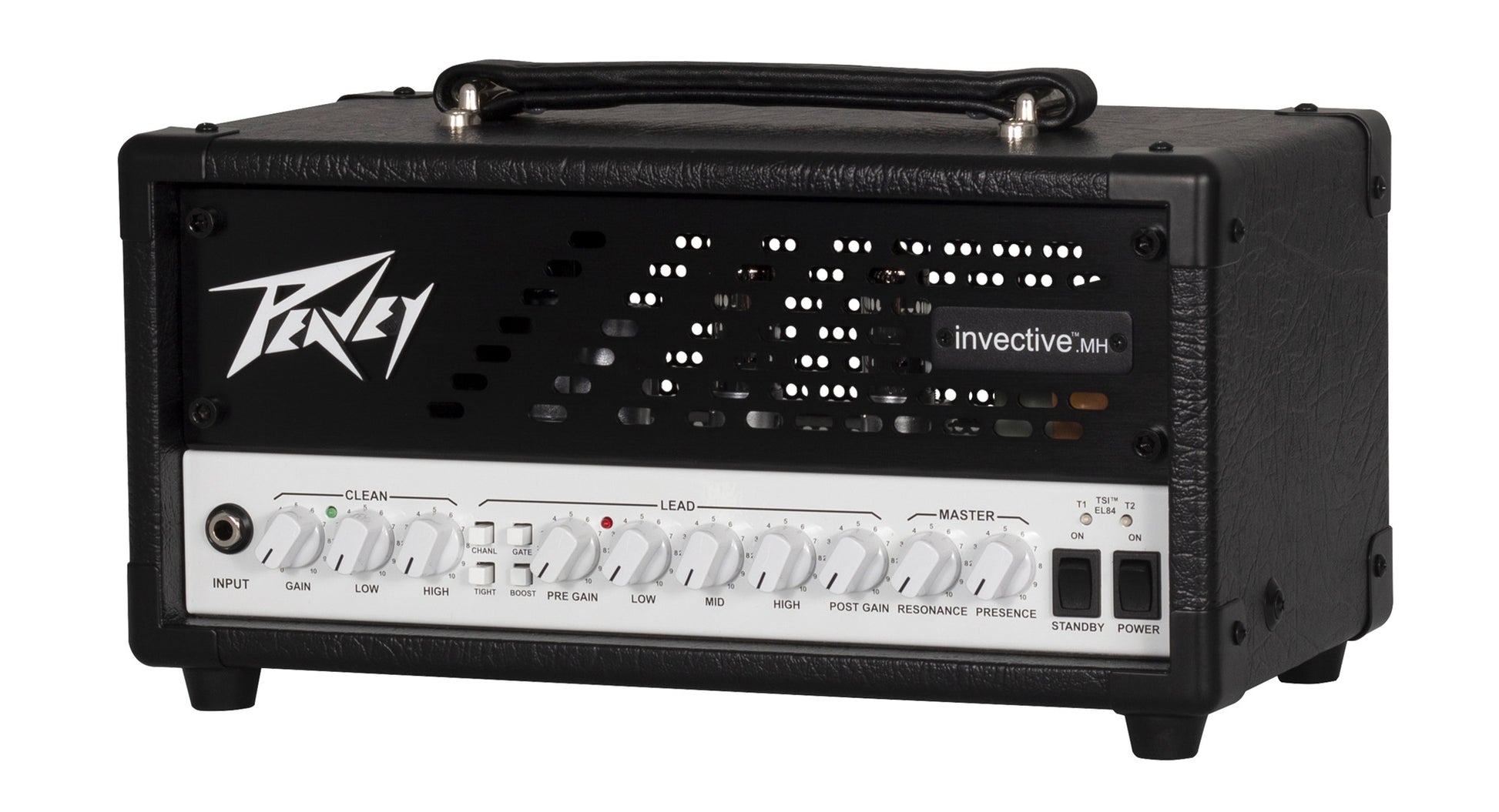 Tête amplifiée à lampes compact 20W, 2 canaux, EQ 3 bandes, sortie DI, finition noir