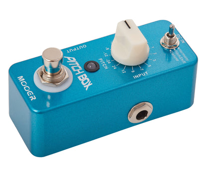 Pédale PITCH BOX, harmonisation 3 modes (Harmony, Pitch Shift, Detune), polyphonique, boîtier métal, true bypass, bleu