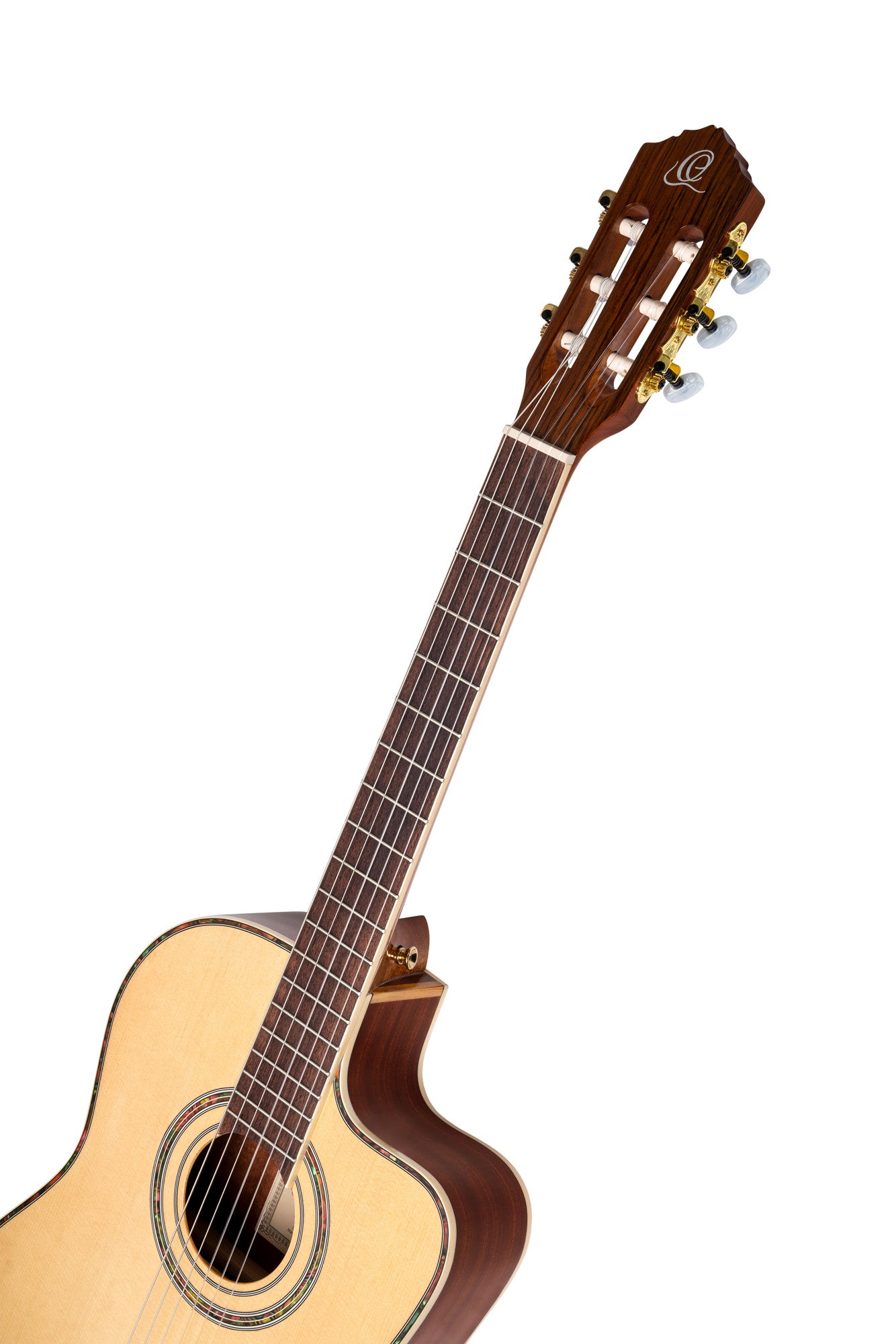 RCE145, modèle à caisse fine, pan coupé, EQ MagusPro, table épicéa massif, manche nato (sillet 48 mm), housse, naturel brillant