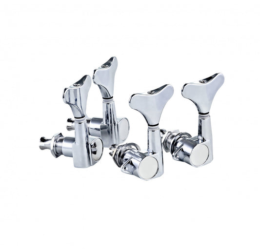 Jeu de mécaniques séparées 2+2 à bain d'huile pour basse, ratio 18:1, chromé