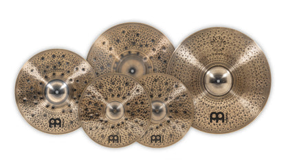 Pack de cymbales complet Meinl Pure Alloy 15"16"18"20" bronze Pure Alloy fini smoked-bronze, brilliant