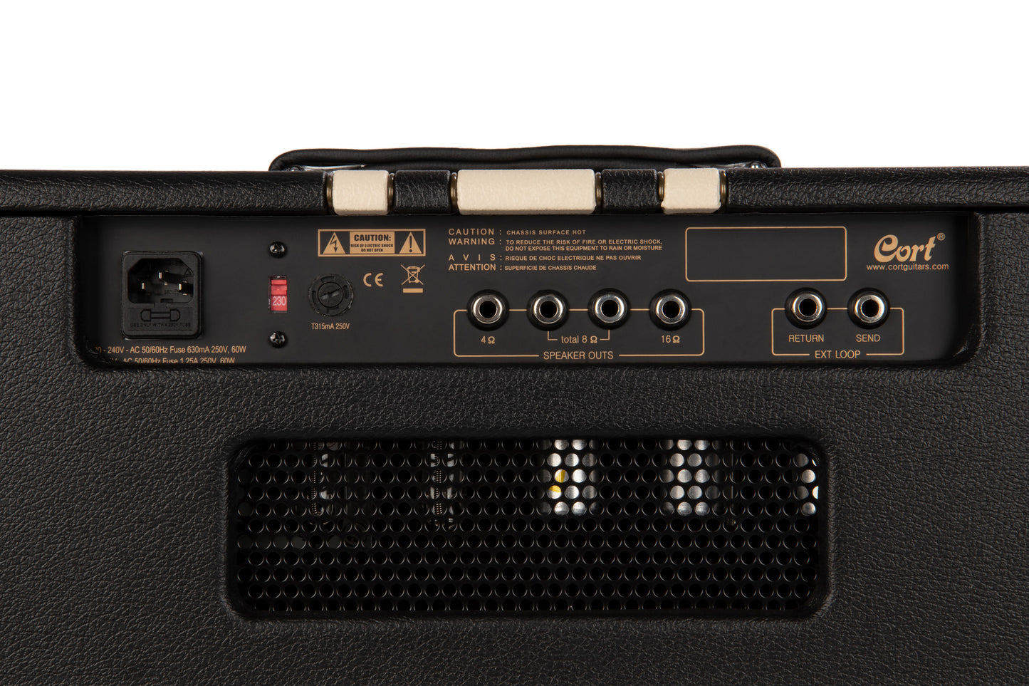 Enceinte guitare, 30W (8 ohms), 1 x 12" Moollon G12-30M, connecteur jack, poids: 14 kg, dimensions: 47 x 50 x 23 cm, noir