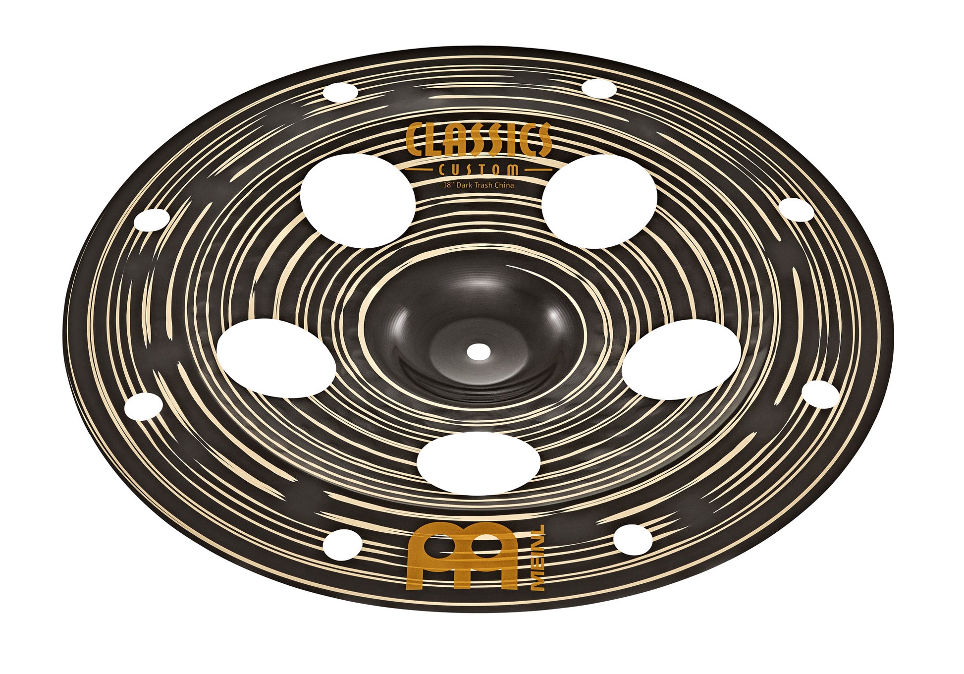 trash China Meinl, 16", Classic Custom dark, alliage bronze B10, Finition Dark
