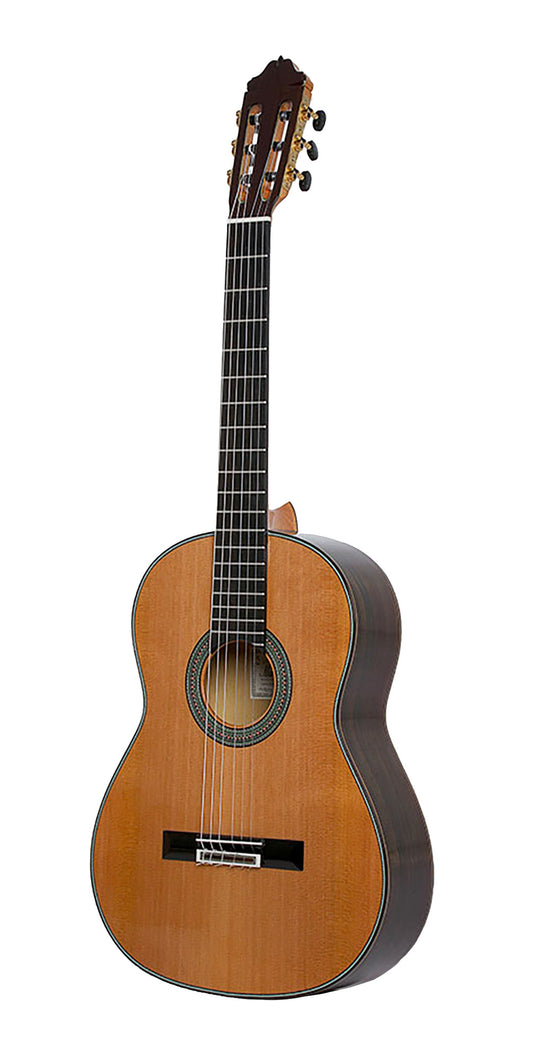 65 ANOS, table cèdre massif, f/e blackwood massif, manche cèdre avec renforts ébène et carbone, touche ébène, avec étui