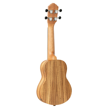 RFU10ZE, modèle Soprano, EQ MagusUke, table zebrawood, f/e zebrawood, manche acajou, housse, naturel satiné