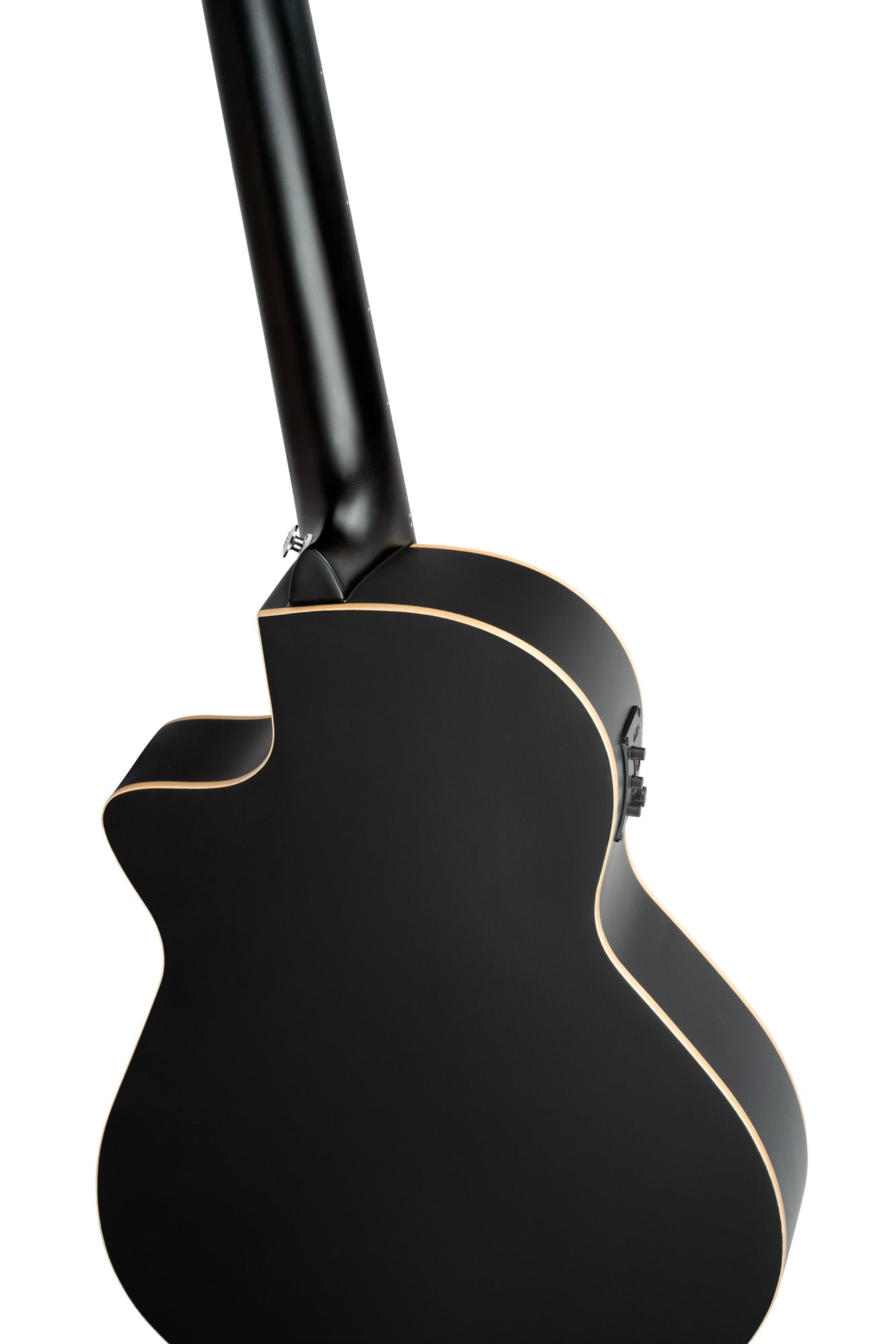 RCE12534-SBK, corps Thinline, pan coupé, EQ Magus X/G, table épicéa, f/e acajou, sillet 45 mm, housse, noir satiné