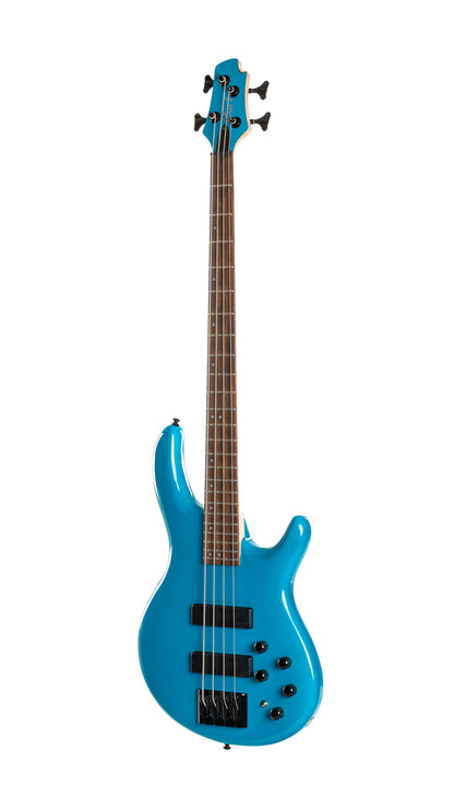 C4 Deluxe, corps peuplier, micros Bartolini MK-1 et préampli Markbass MB-1, candy blue