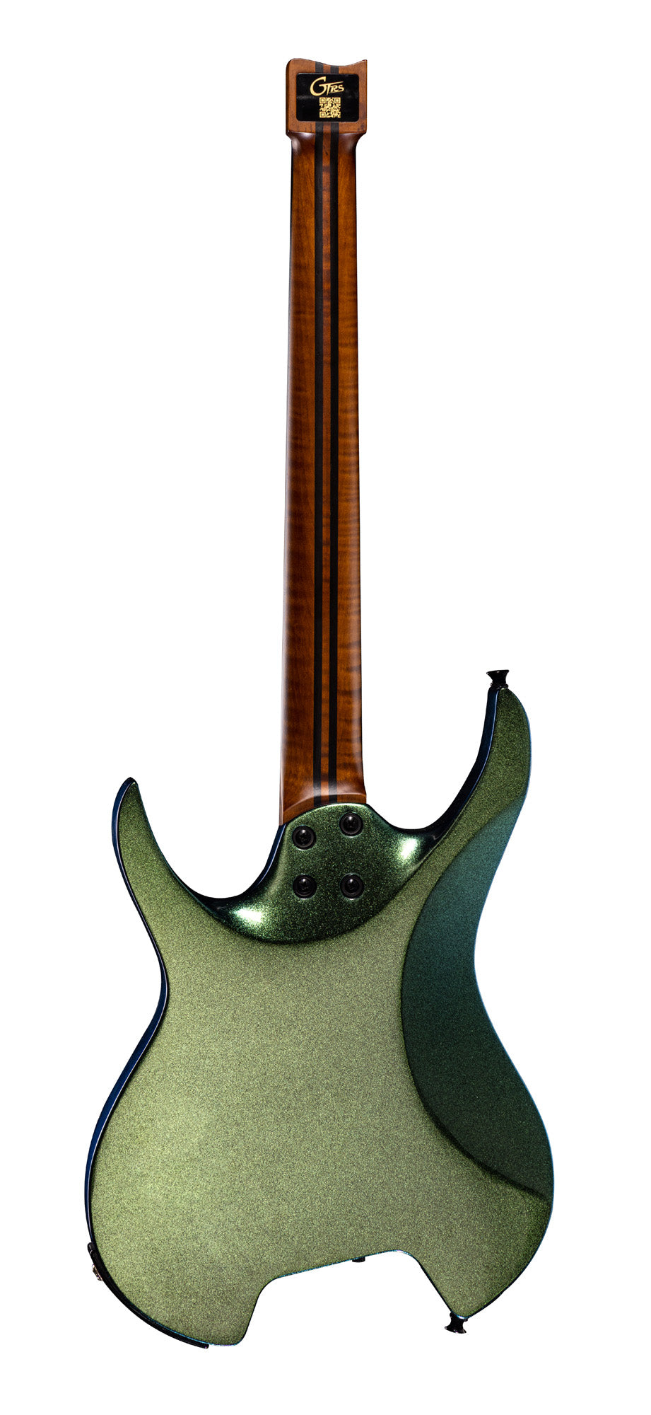 GTRS W900, corps aulne, manche érable flammé torréfié, touche palissandre, 2 micros doubles et processeur GTRS, aurora green