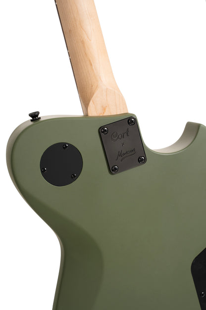 MBM-2HG-B, signature Matt Bellamy, corps tilleul, manche érable, micros,"Kill" bouton, gaucher, vert olive satiné